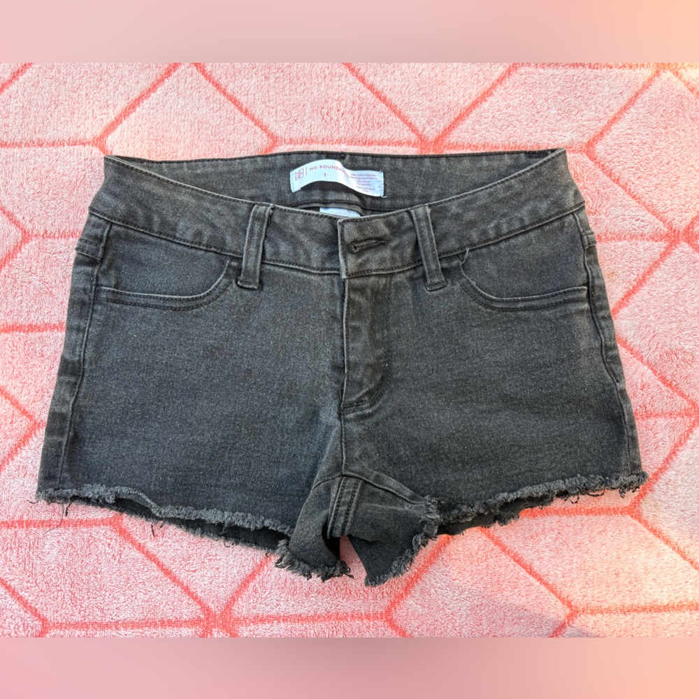 No Boundaries Charcoal Jean Shorts